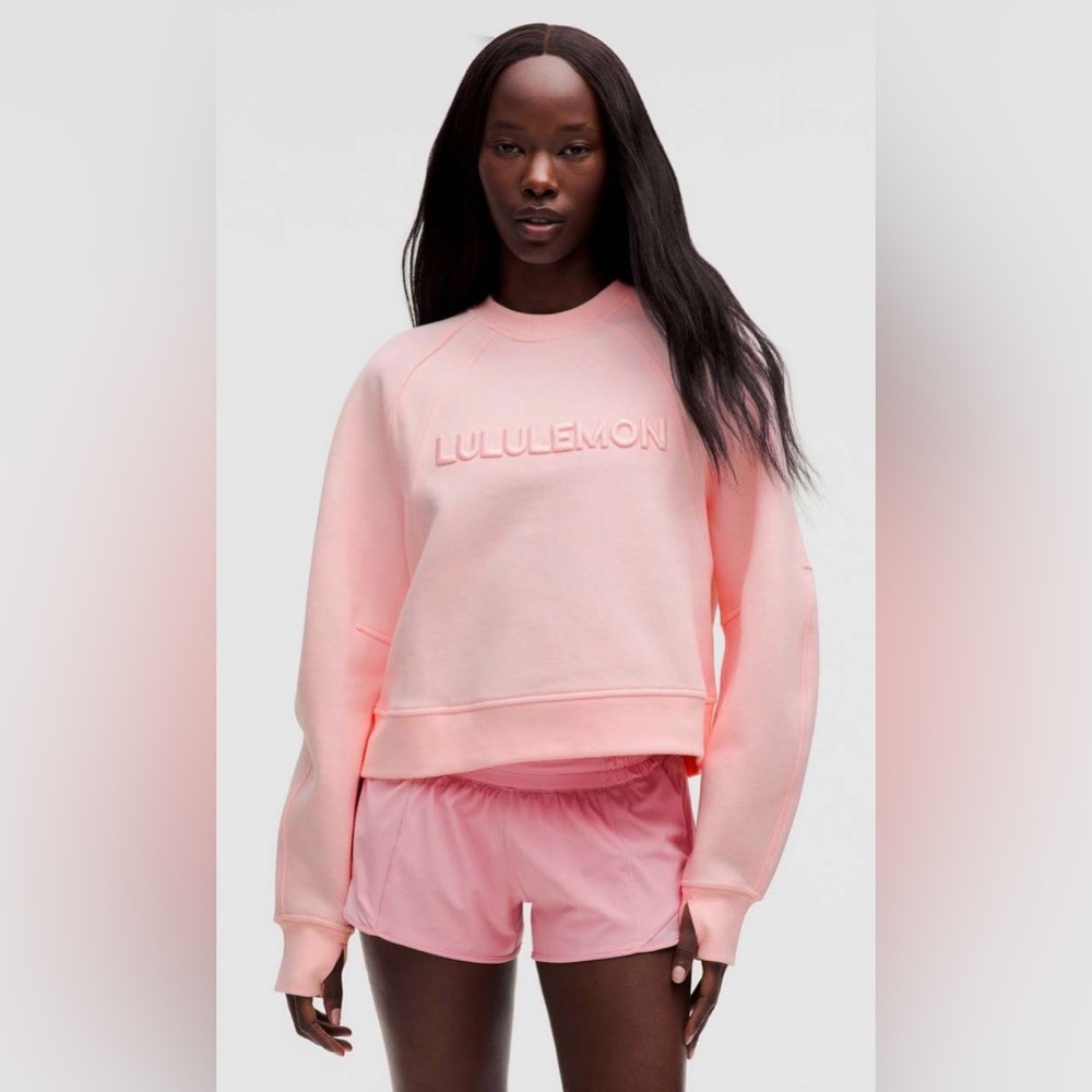 XL/XXL Lululemon Scuba Wordmark Pullover Strawberry Milkshake